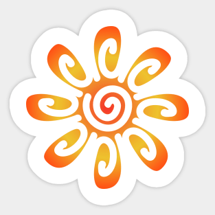 Abstract Sun flower Sticker